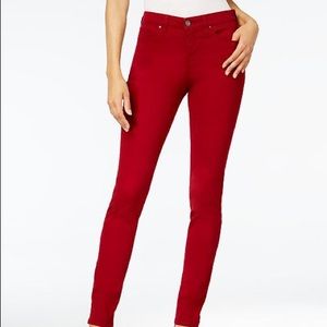 Red skinny jeans! Plus sized!